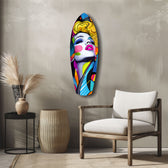 Vintage Woman Glass Wall Art.