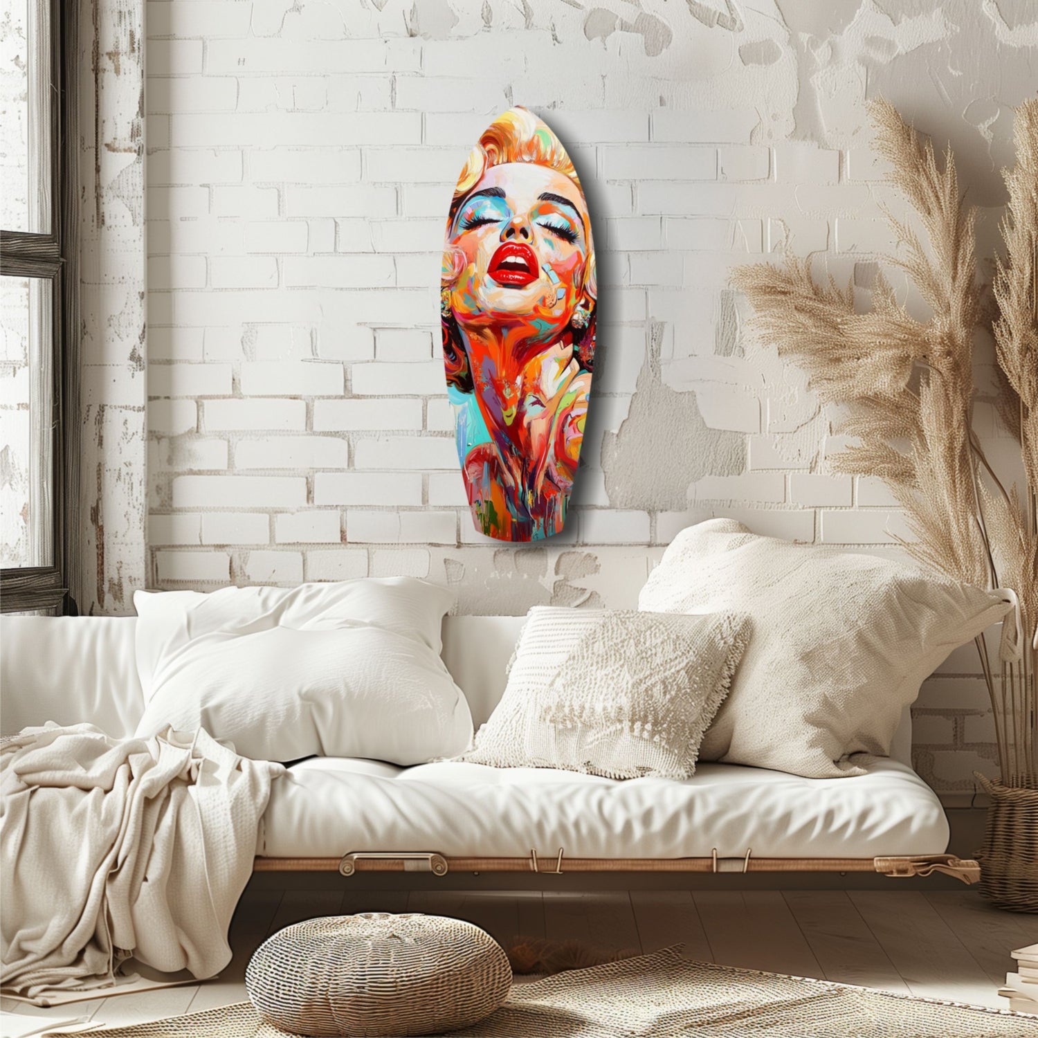 Marilyn Monroe Vintage Dreams Glass Wall Art.