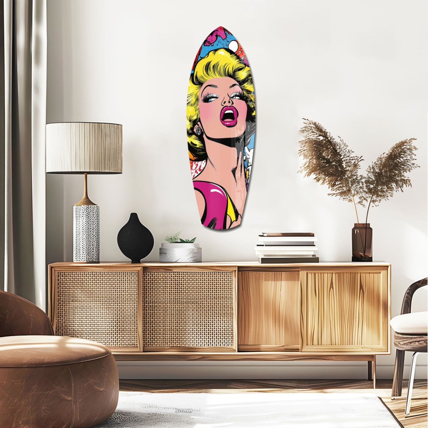 Marilyn Monroe Popart Glass Wall Art.