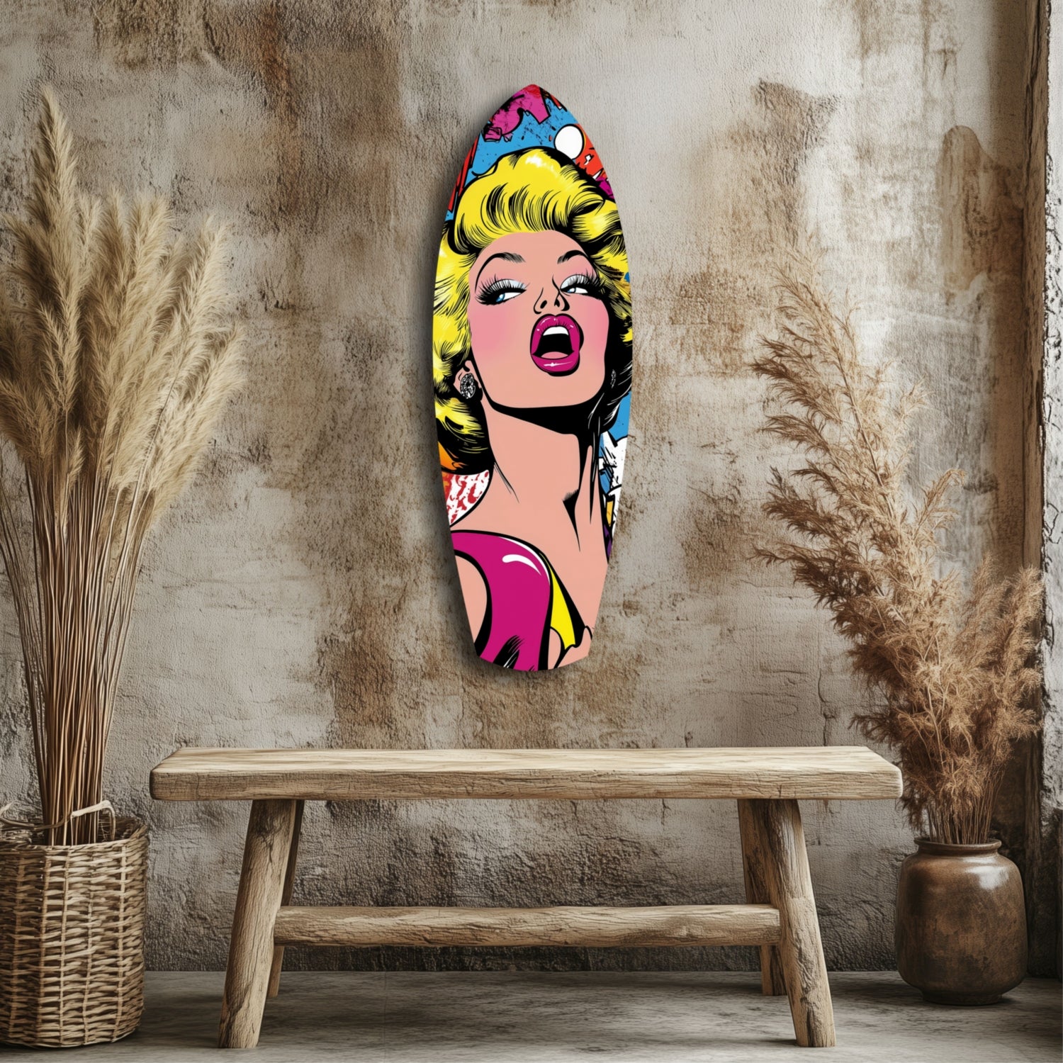 Marilyn Monroe Popart Glass Wall Art.