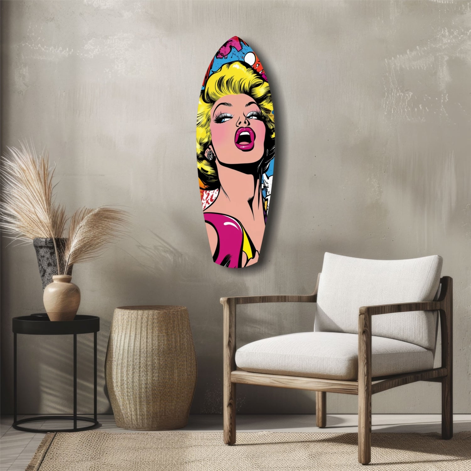 Marilyn Monroe Popart Glass Wall Art.