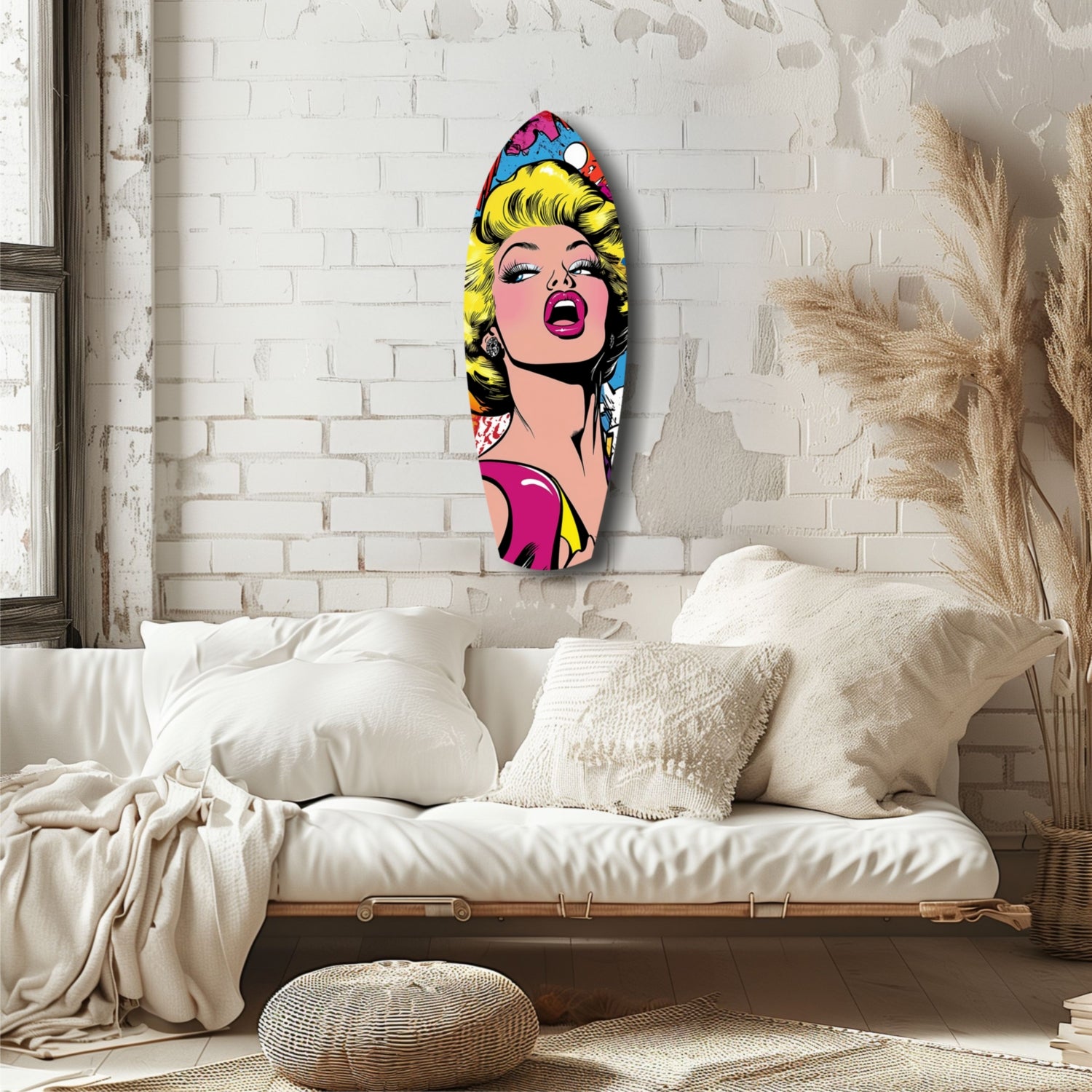 Marilyn Monroe Popart Glass Wall Art.