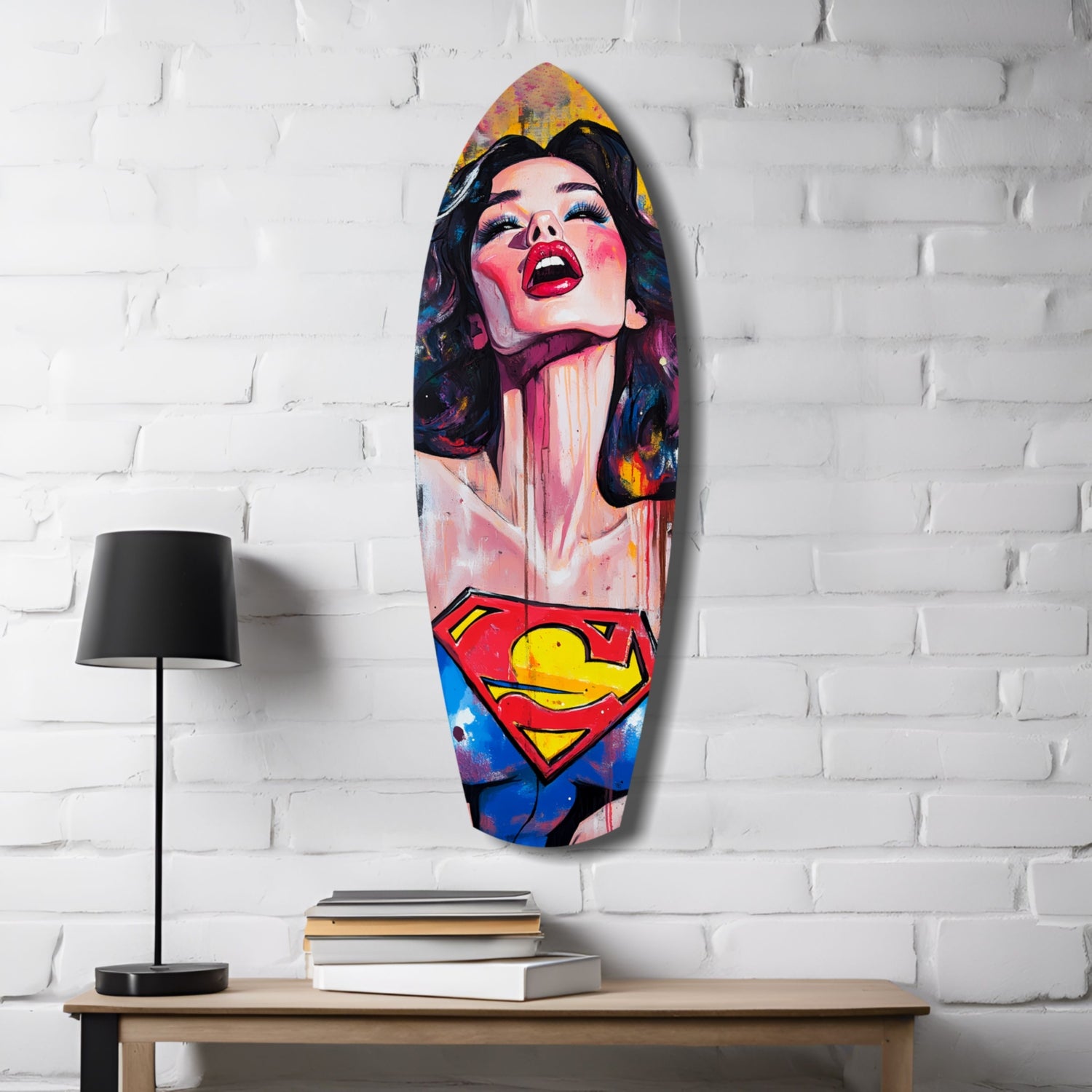 Supergirl Glass Wall Art.