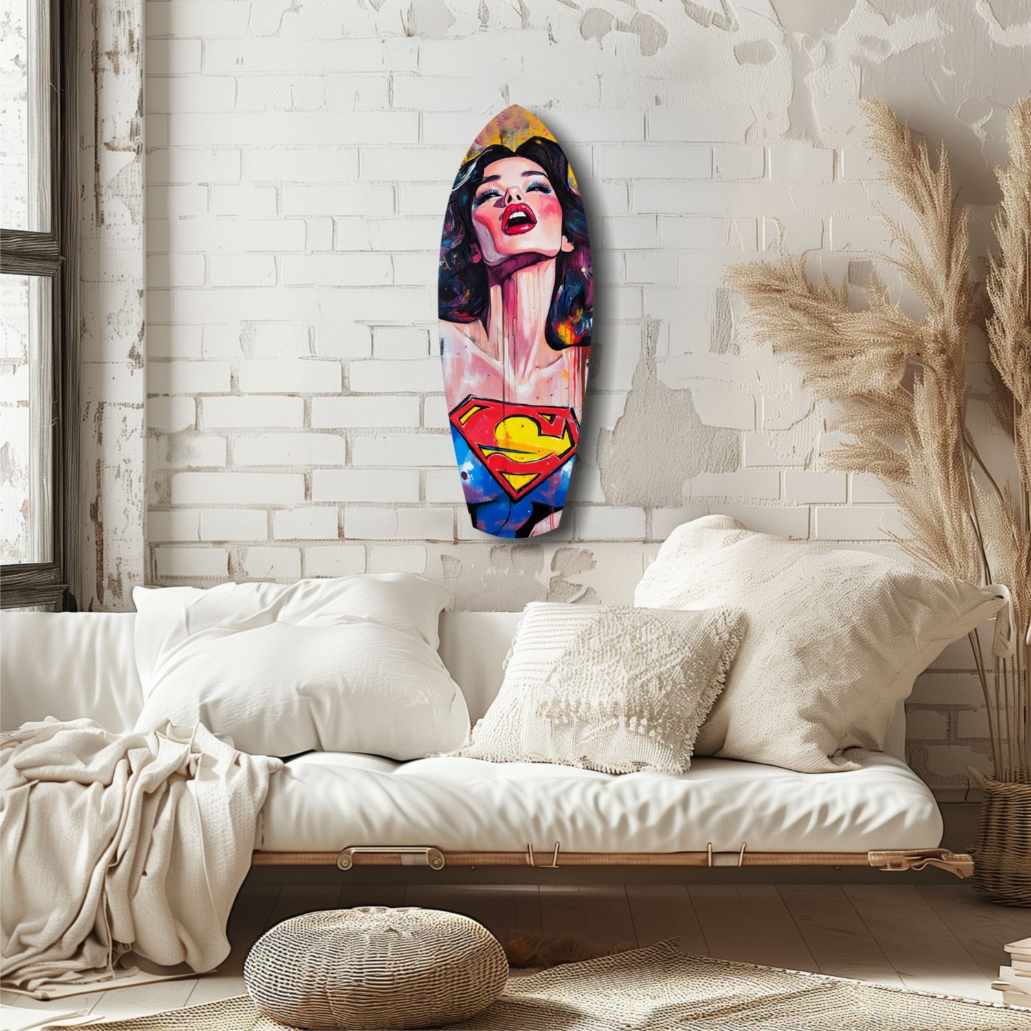 Supergirl Glass Wall Art.