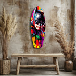 Shadowed Vigilante Glass Wall Art.