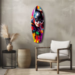 Shadowed Vigilante Glass Wall Art.