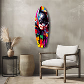 Shadowed Vigilante Glass Wall Art.
