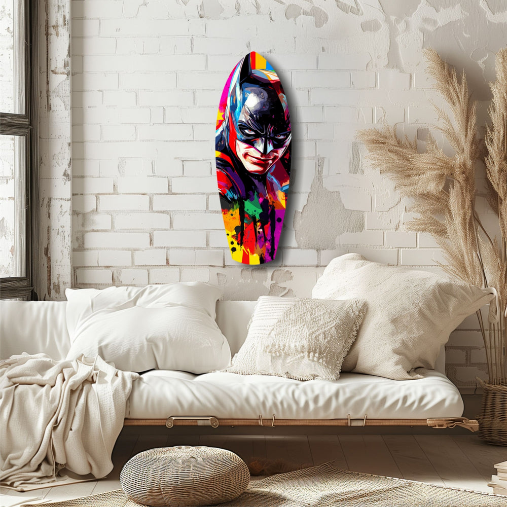 Shadowed Vigilante Glass Wall Art.