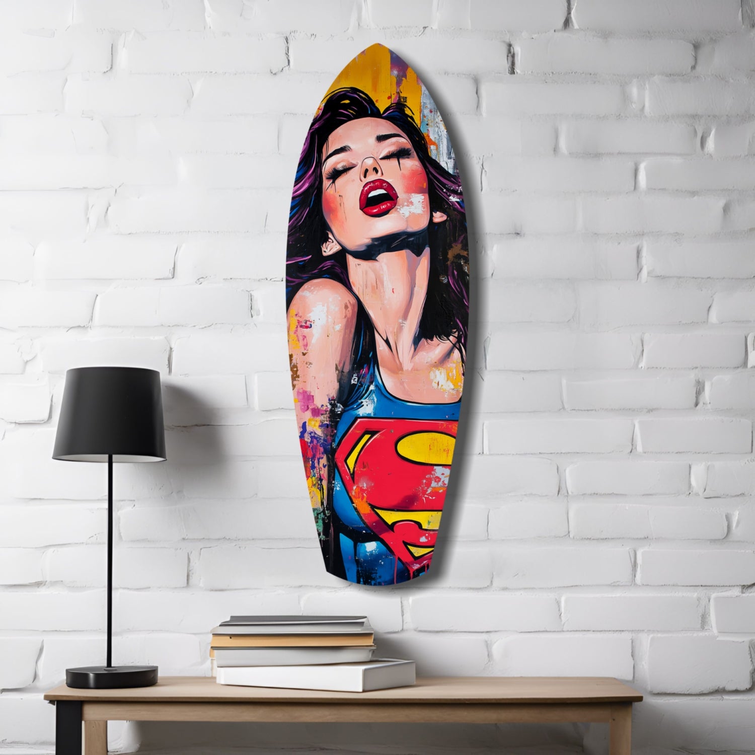 Supergirl Glass Wall Art.