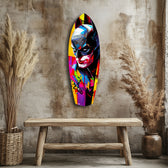 Shadowed Vigilante Glass Wall Art.