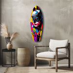 Shadowed Vigilante Glass Wall Art.
