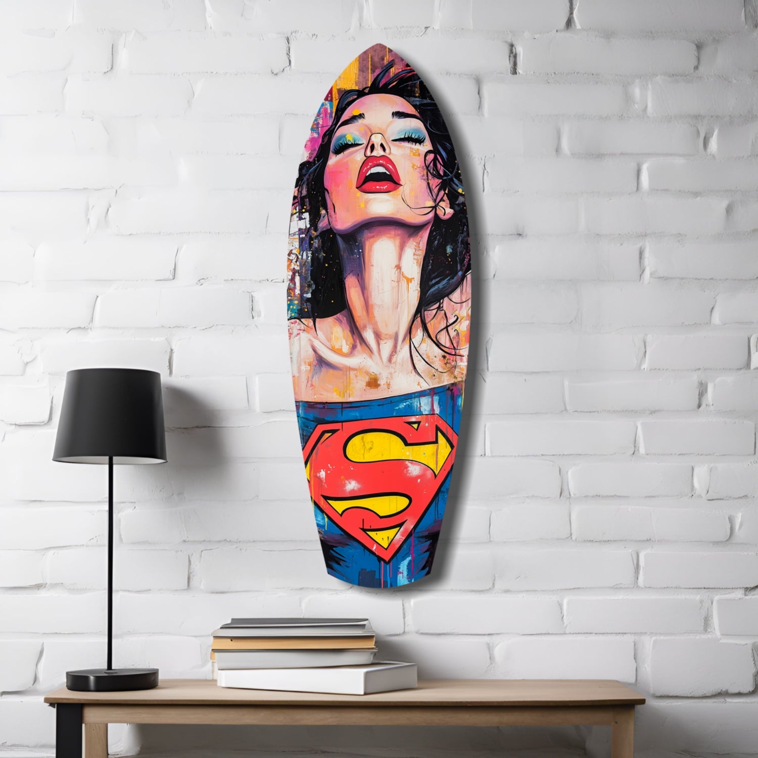 Supergirl Glass Wall Art.