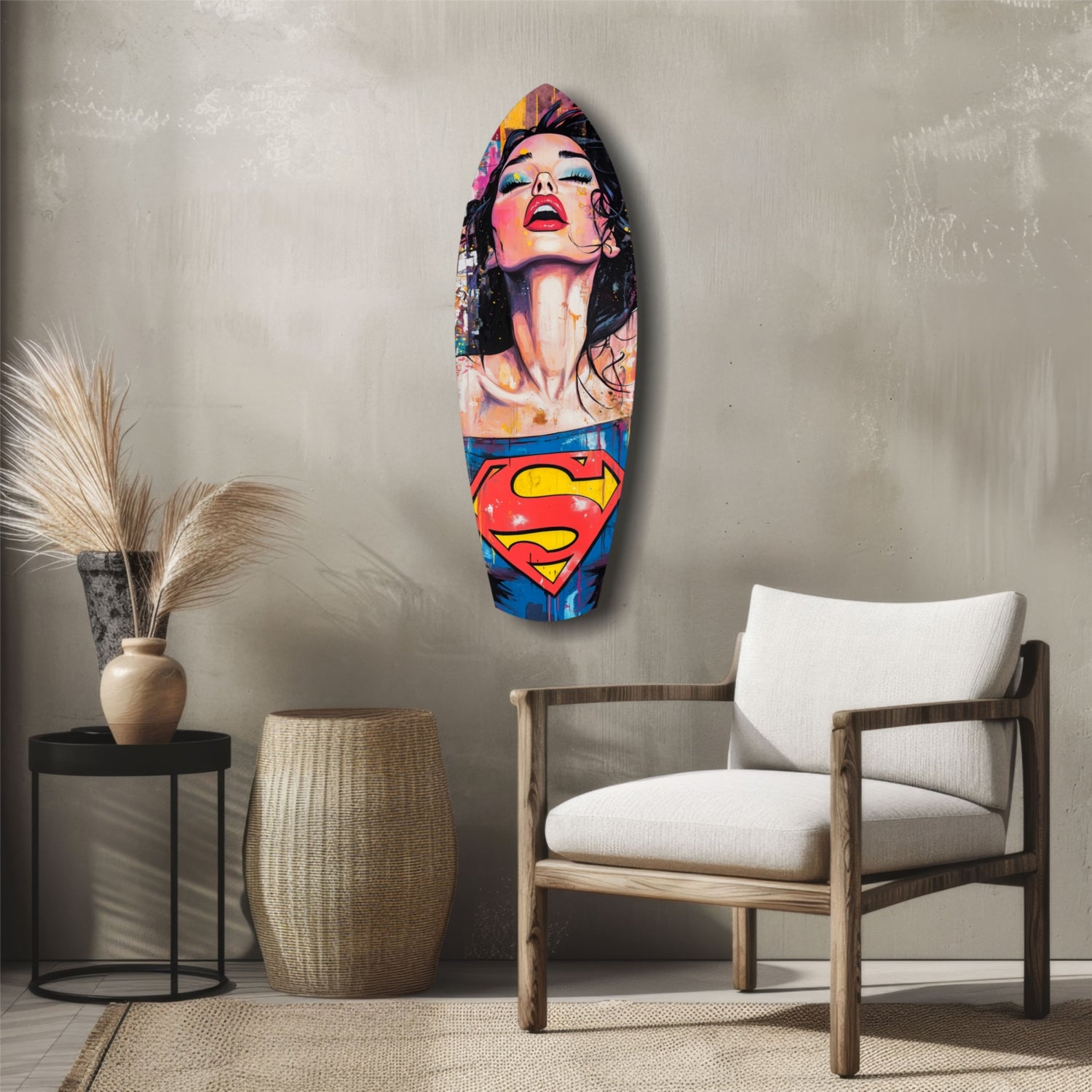Supergirl Glass Wall Art.