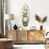 Cute Rabbit Glass Wall Art.