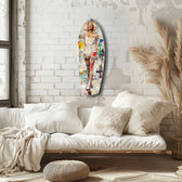 Marilyn in Vintage Swim Suit Glass Wall Art.
