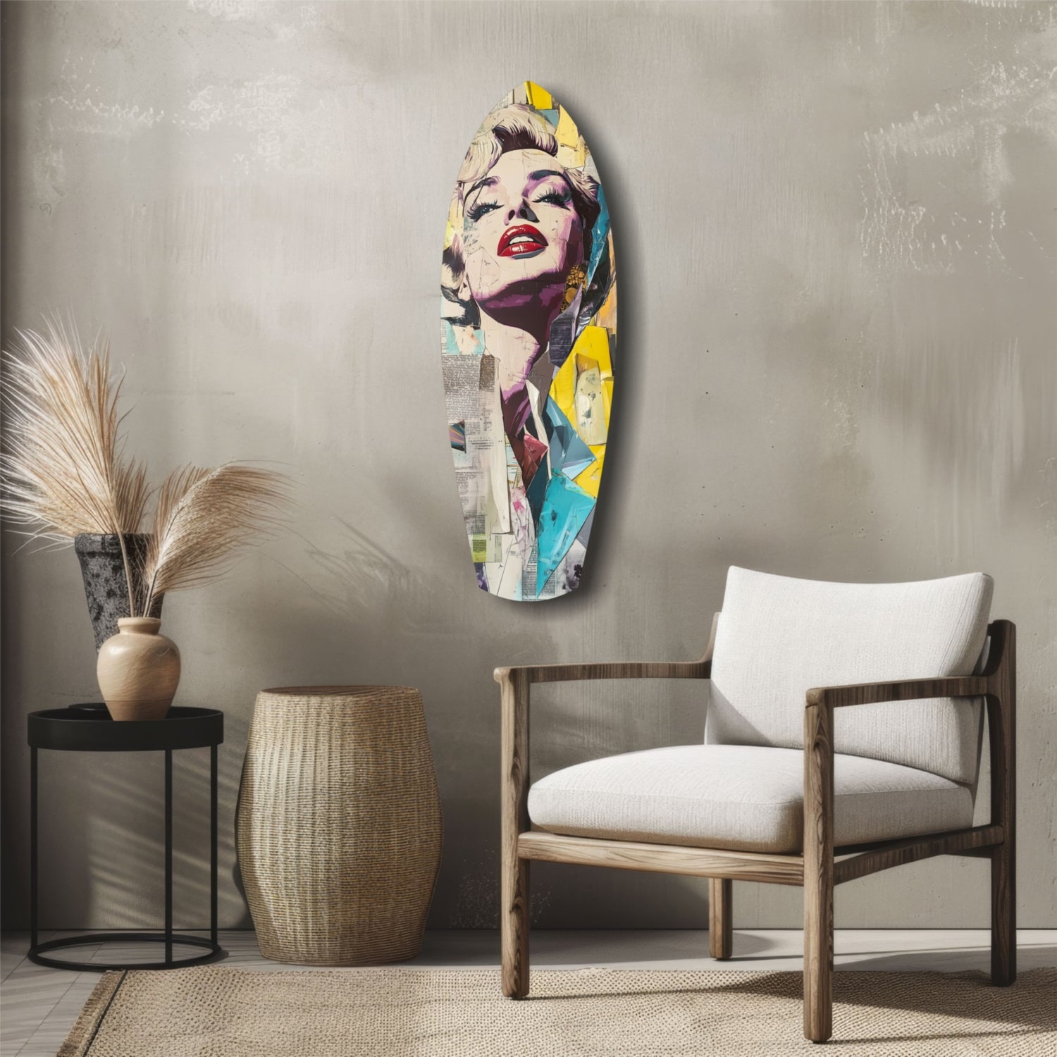 Marilyn Monroe Glass Wall Art.