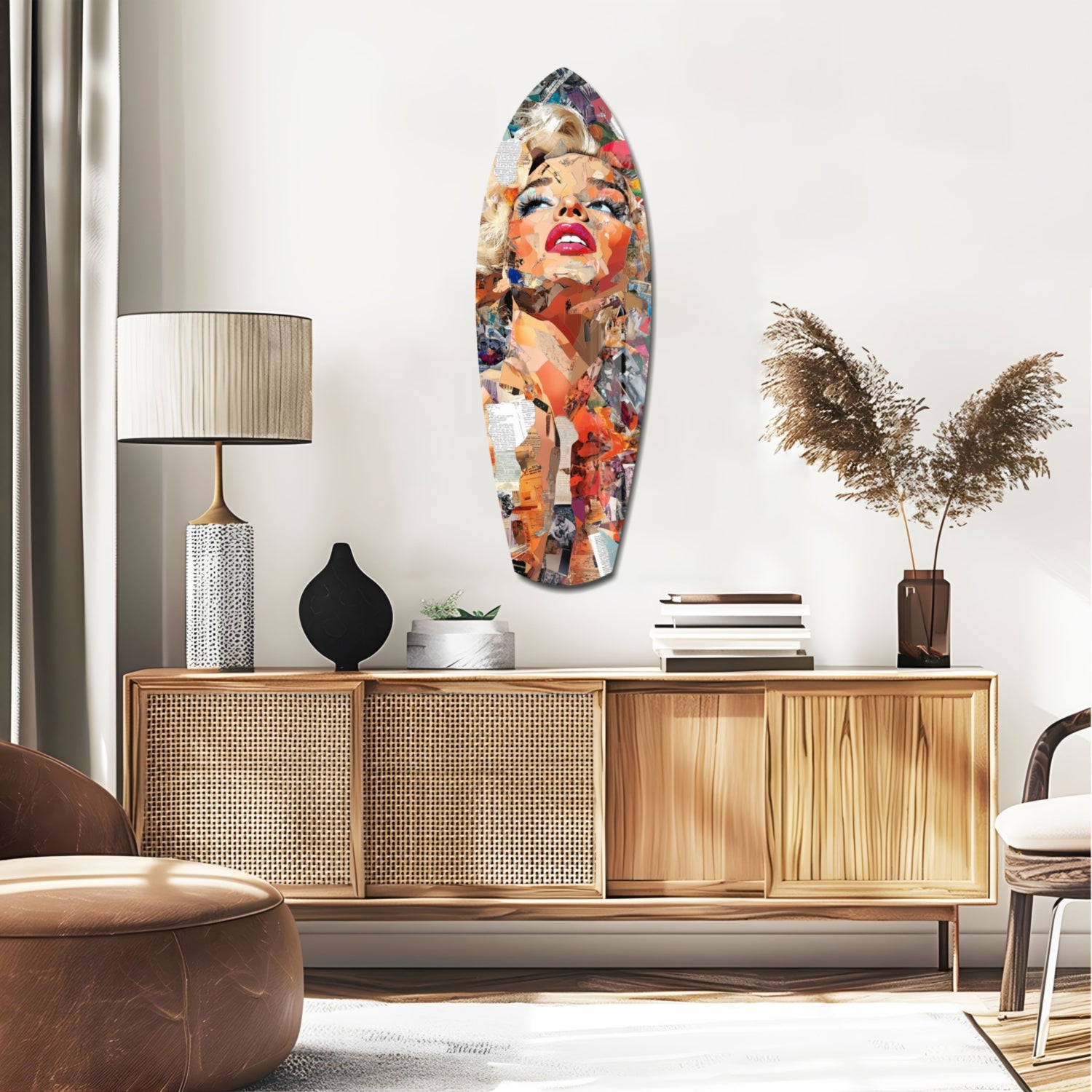 Marilyn Monroe The Shiniest Star Glass Wall Art.