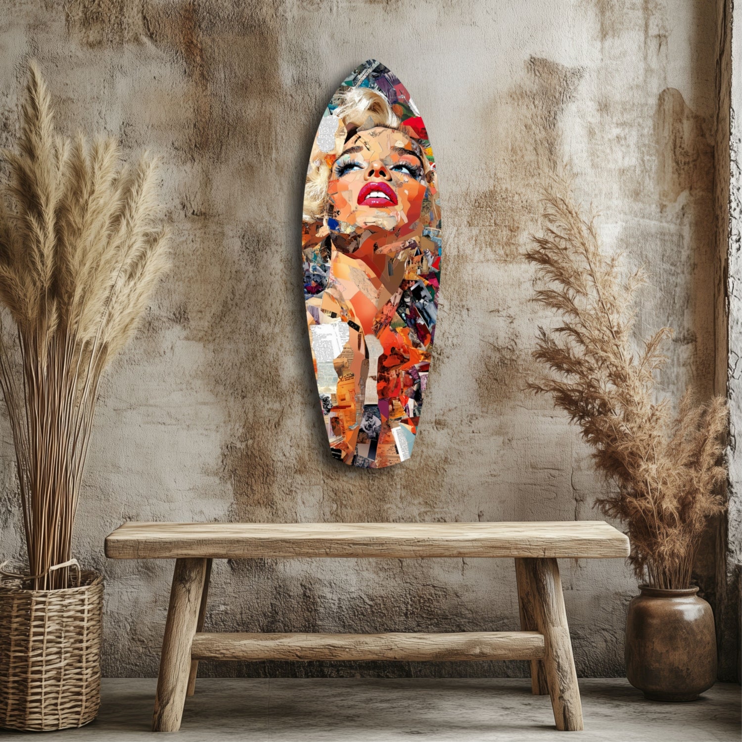 Marilyn Monroe The Shiniest Star Glass Wall Art.