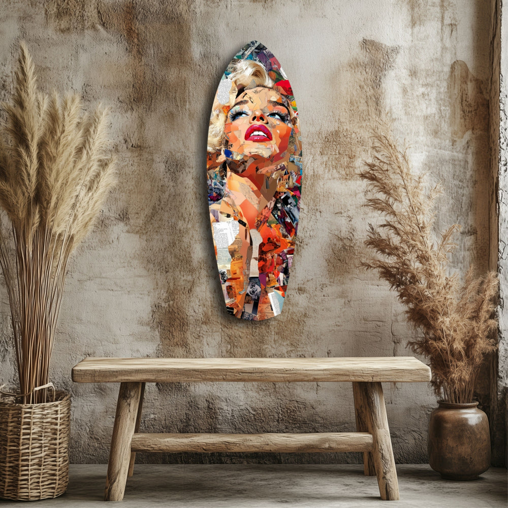 Marilyn Monroe The Shiniest Star Glass Wall Art.