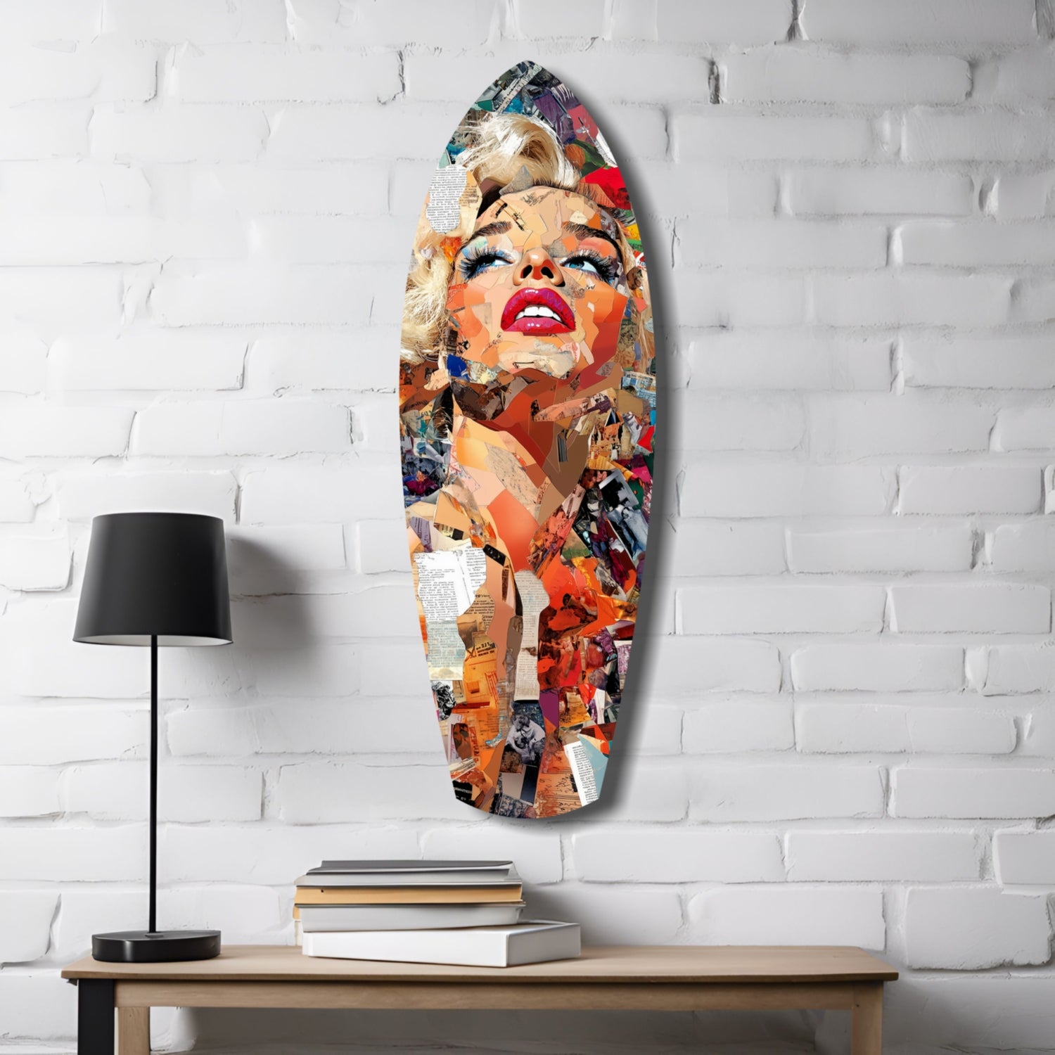 Marilyn Monroe The Shiniest Star Glass Wall Art.