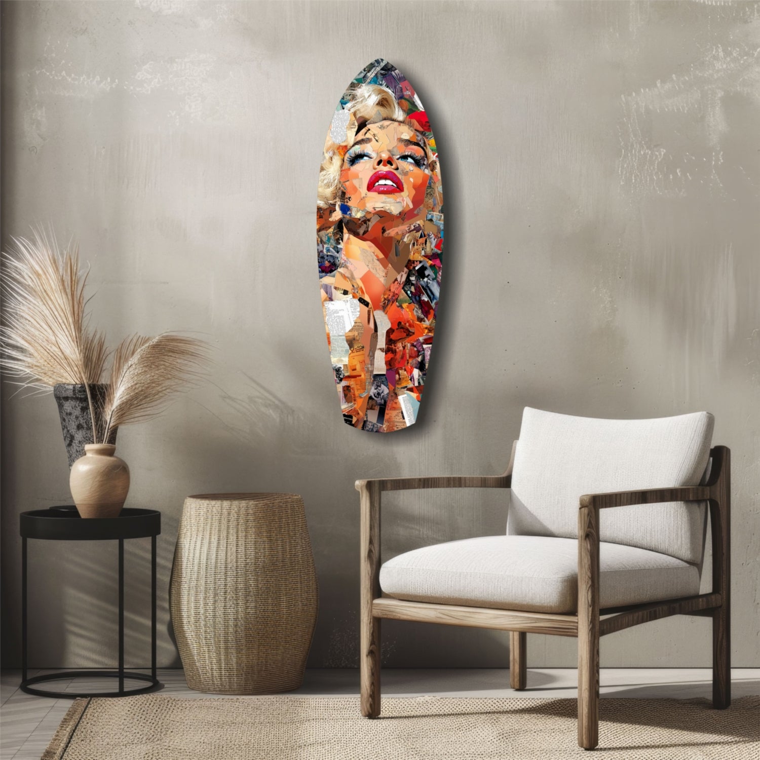 Marilyn Monroe The Shiniest Star Glass Wall Art.