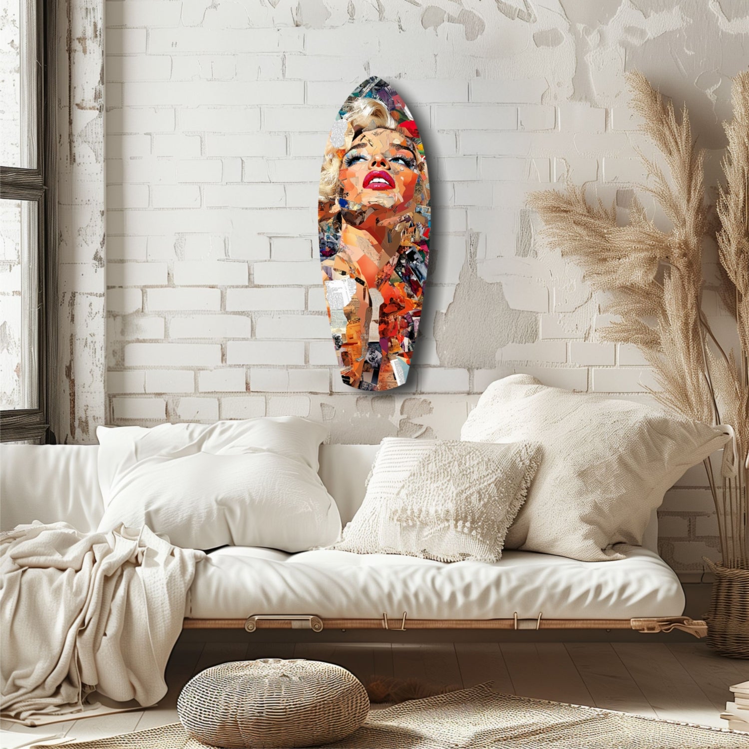 Marilyn Monroe The Shiniest Star Glass Wall Art.