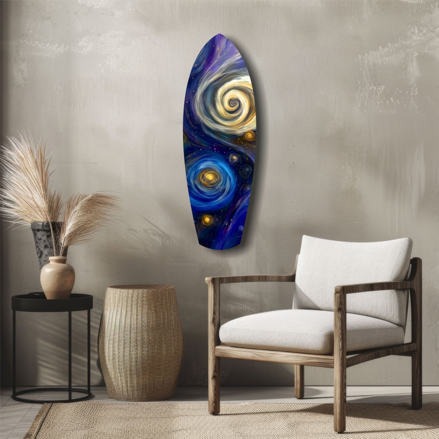 Kinetic Cosmos Glass Wall Art.