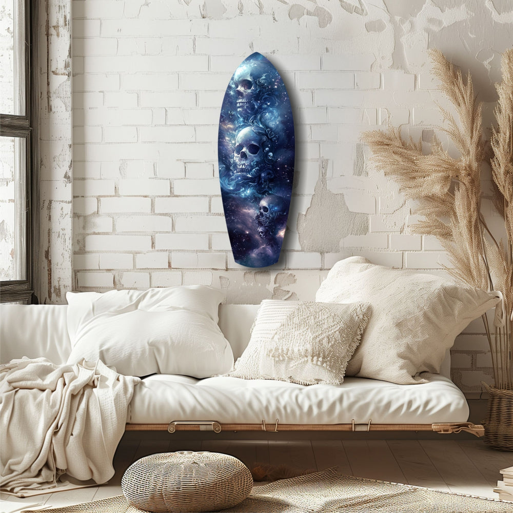 Midnight Skull Nocturnal Shadows Glass Wall Art.