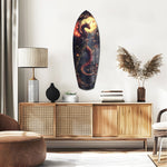 Moonlit Dragon Flight of the Night Glass Wall Art.
