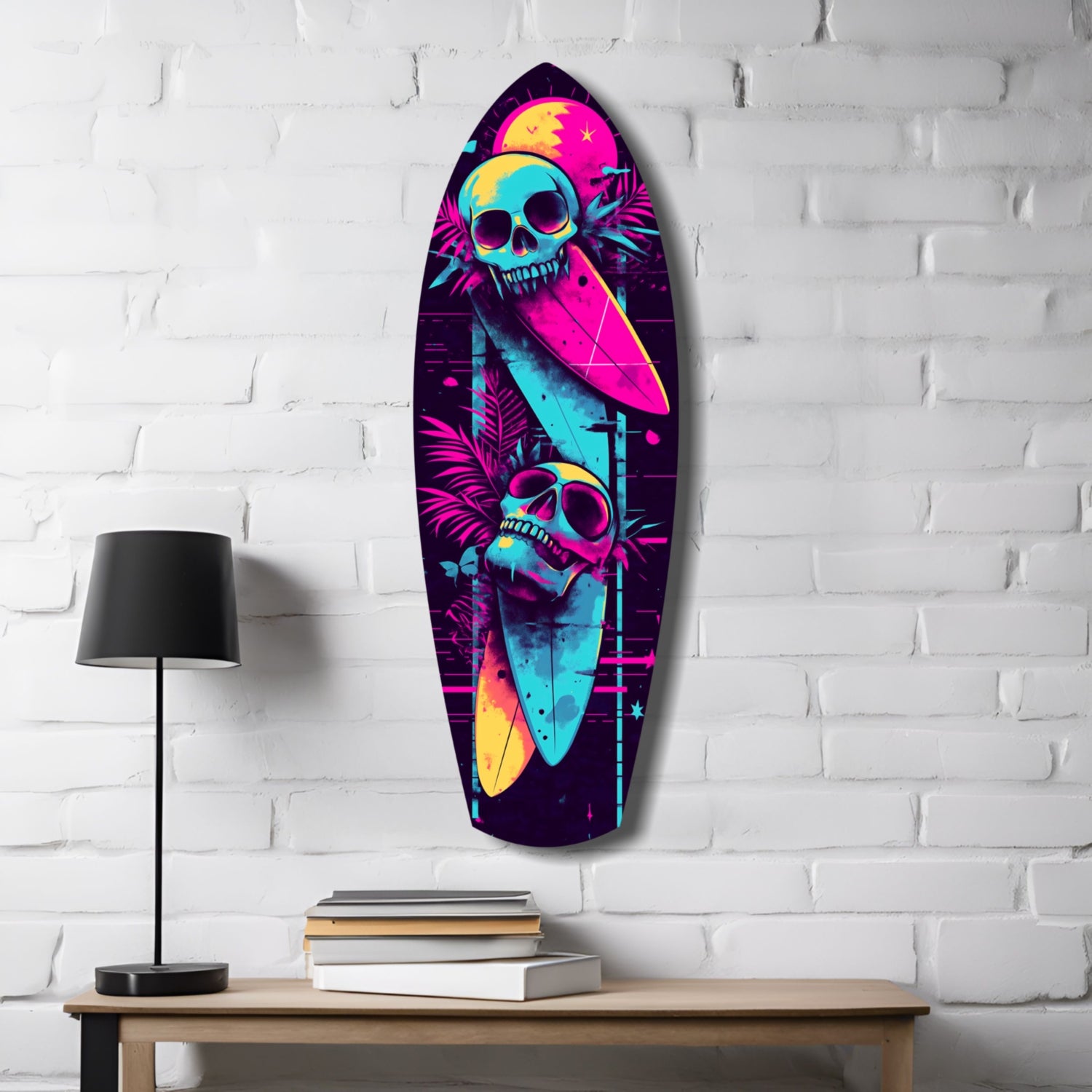 Addicted to Surfing Glass Wall Art.