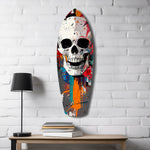 Skull in the Street Art Glass Wall Art.