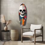Skull in the Street Art Glass Wall Art.