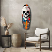 Skull in the Street Art Glass Wall Art.