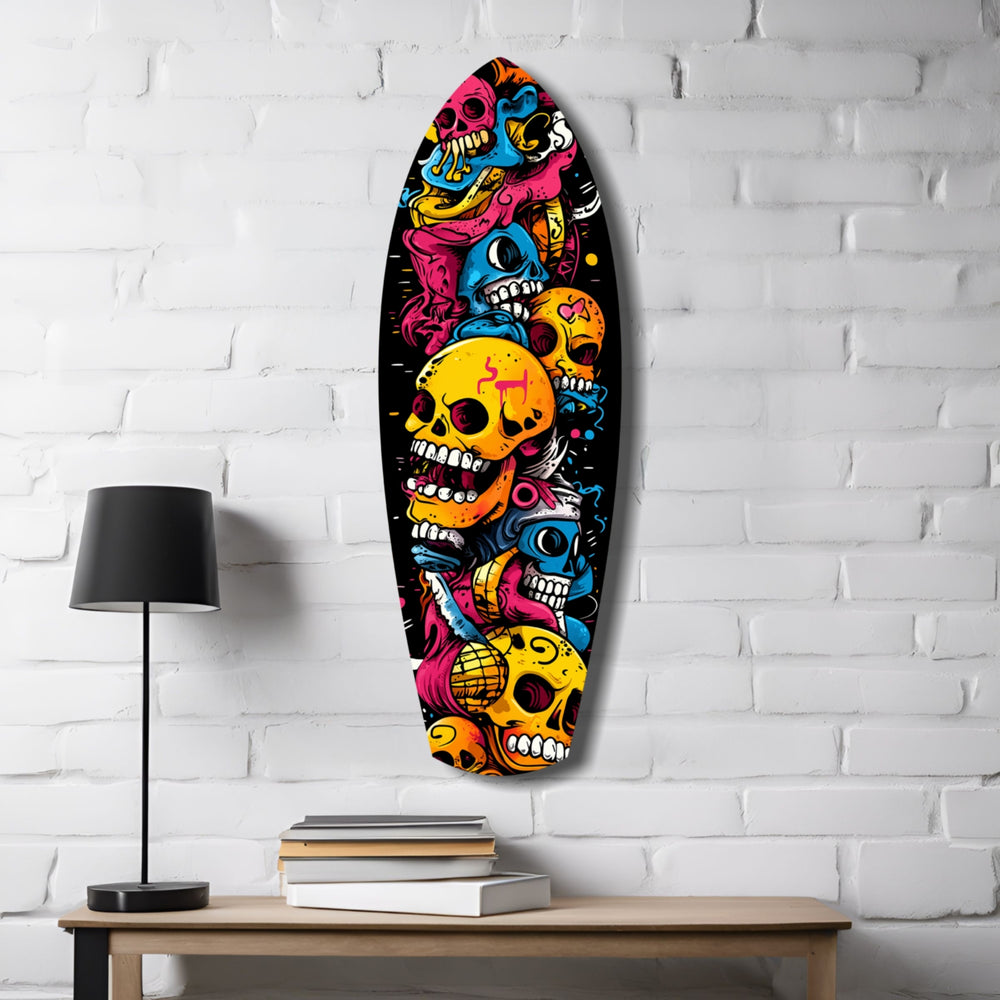 Street Soul Graffiti Skulls Glass Wall Art.