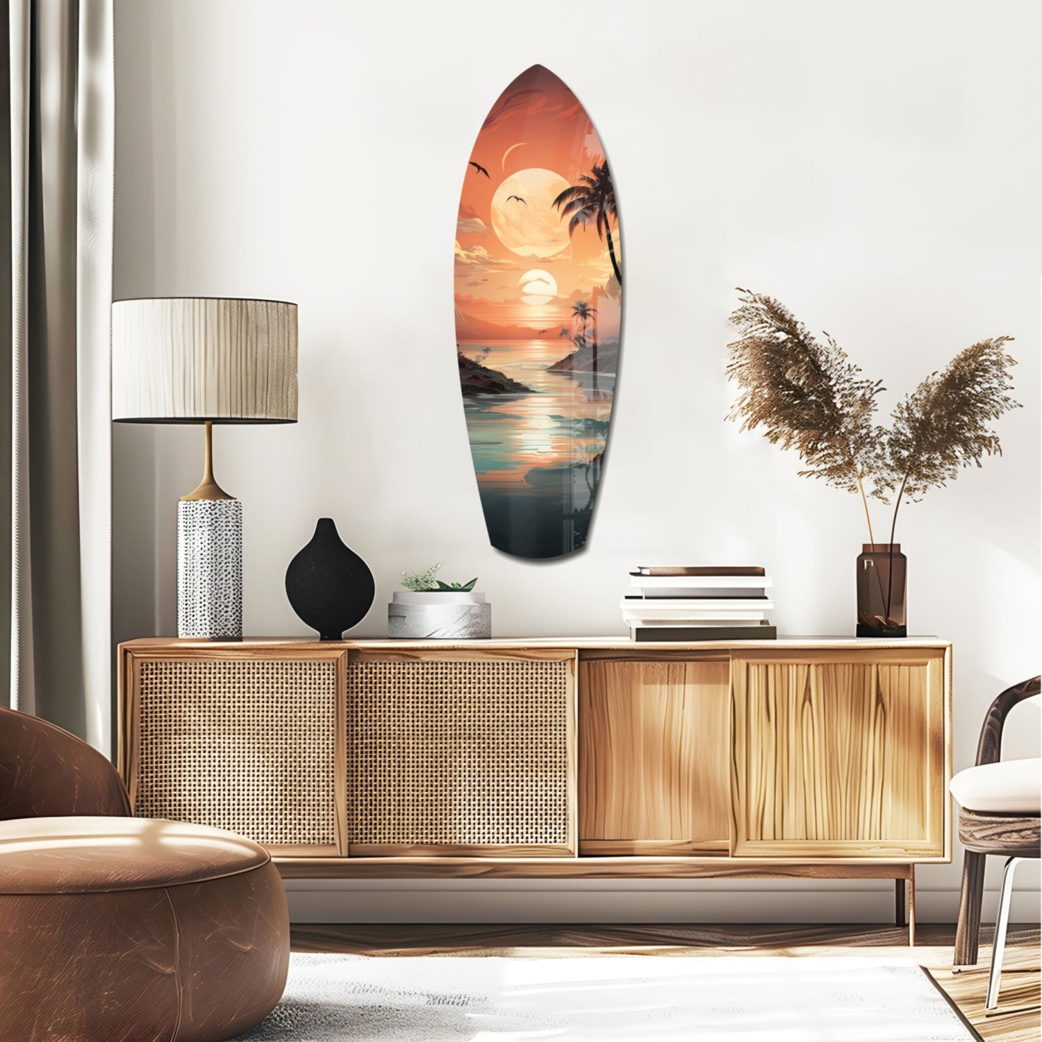 Sunset Dreams in the Ocean Glass Wall Art.