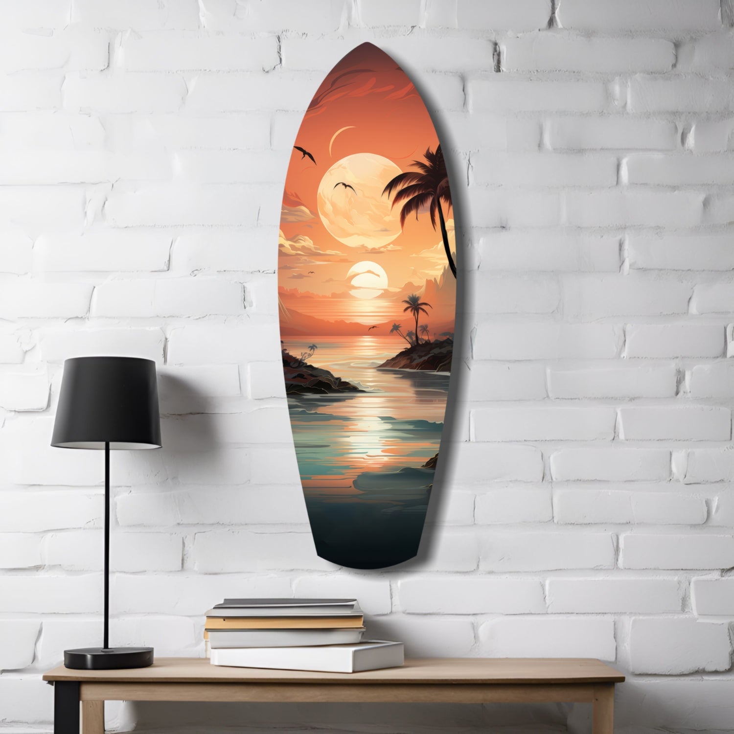 Sunset Dreams in the Ocean Glass Wall Art.