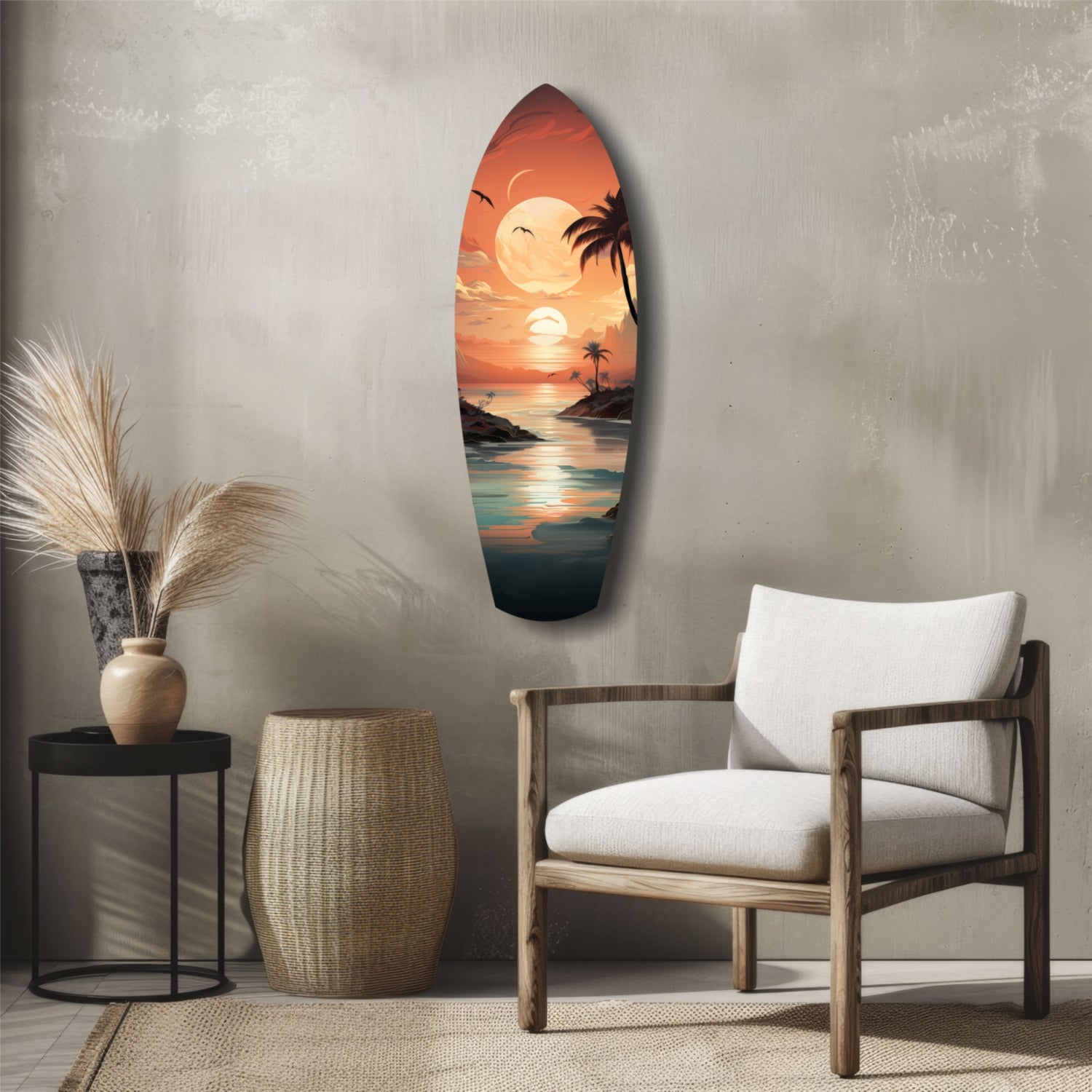 Sunset Dreams in the Ocean Glass Wall Art.