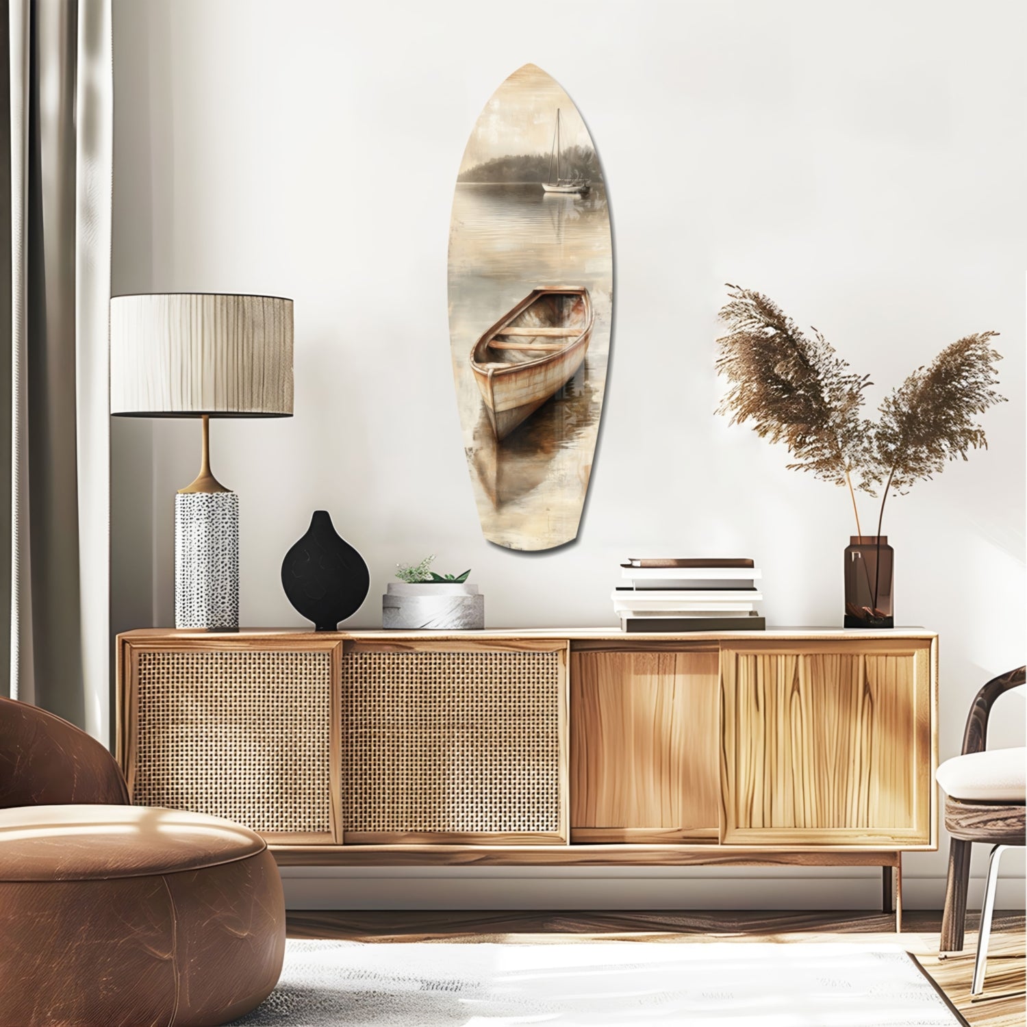 Drift of Solitude Glass Wall Art.