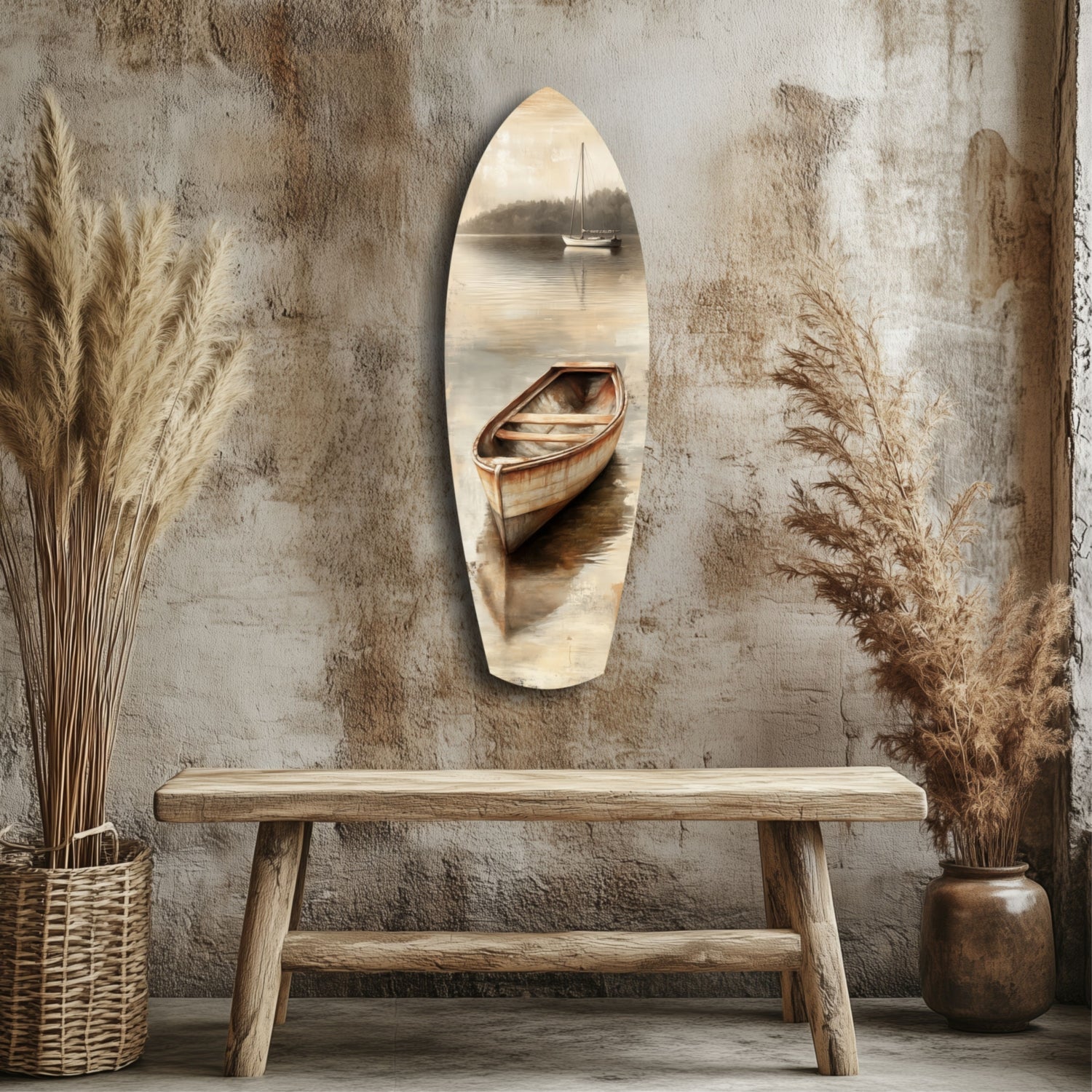 Drift of Solitude Glass Wall Art.