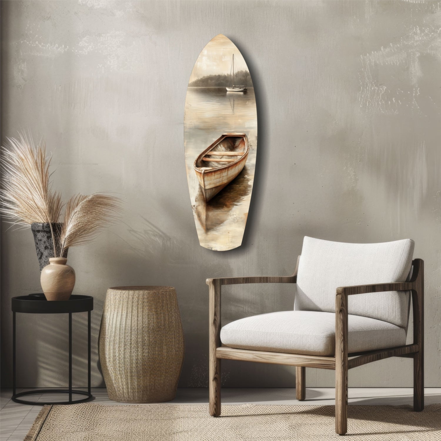 Drift of Solitude Glass Wall Art.