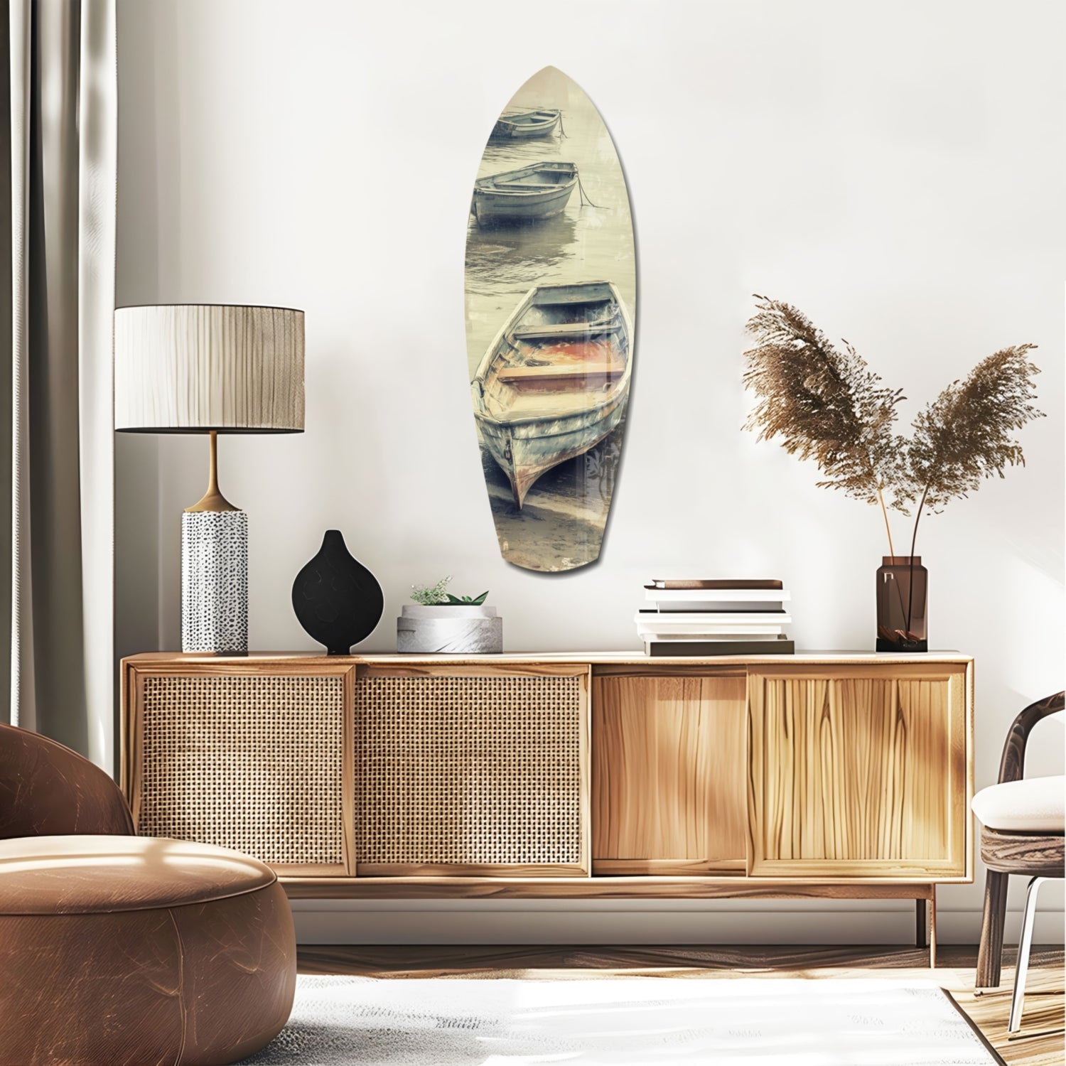 Drift of Solitude Glass Wall Art.