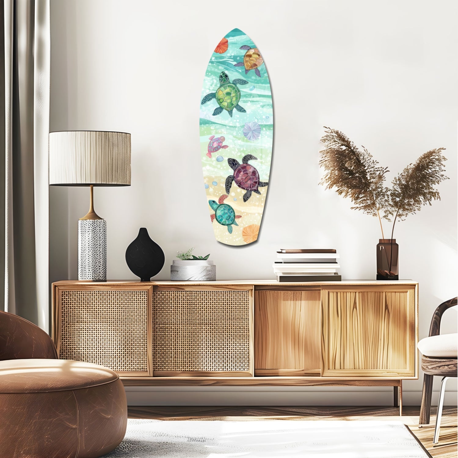 Caretta Caretta Glass Wall Art.