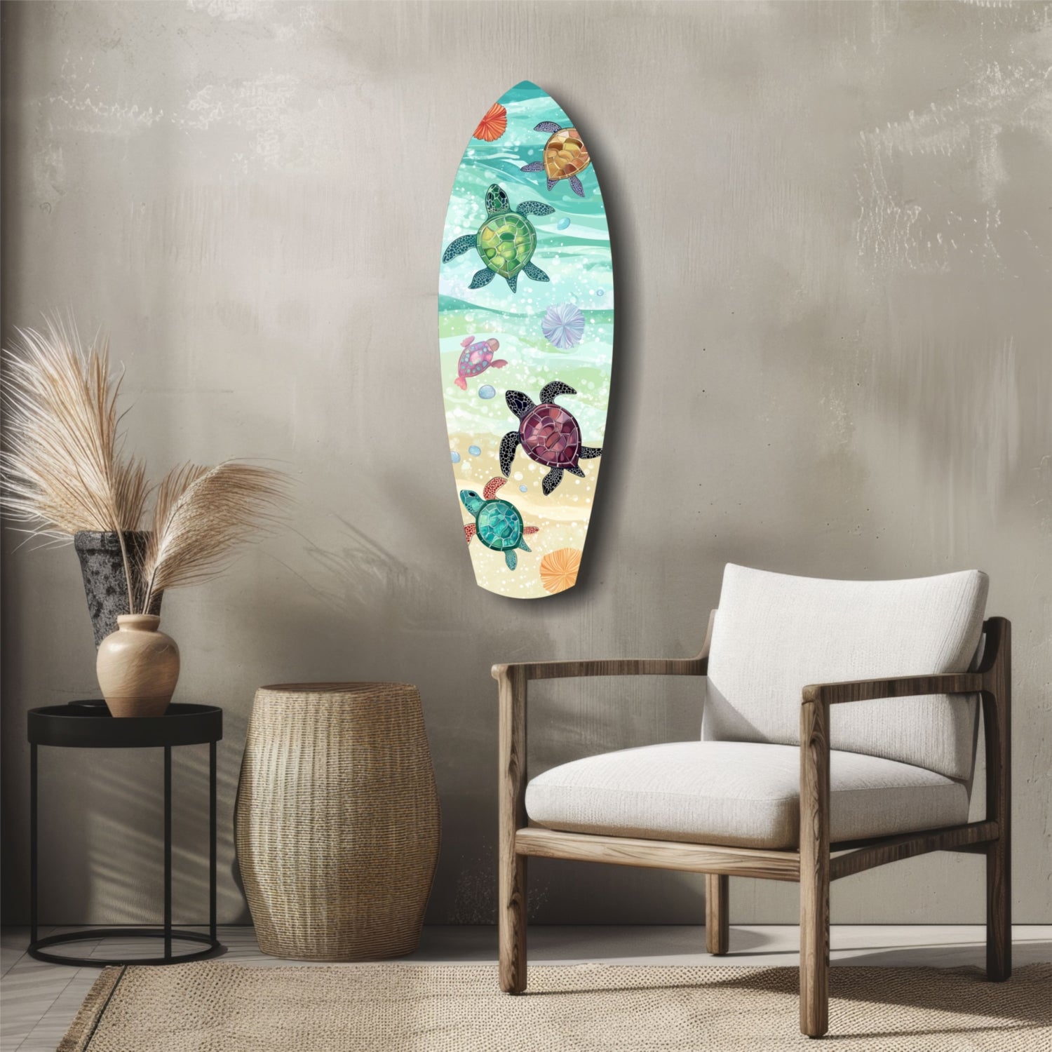 Caretta Caretta Glass Wall Art.