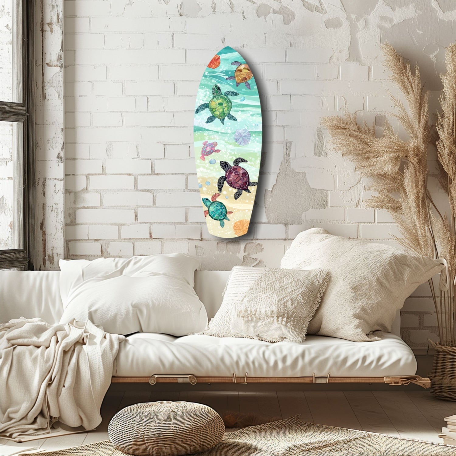 Caretta Caretta Glass Wall Art.