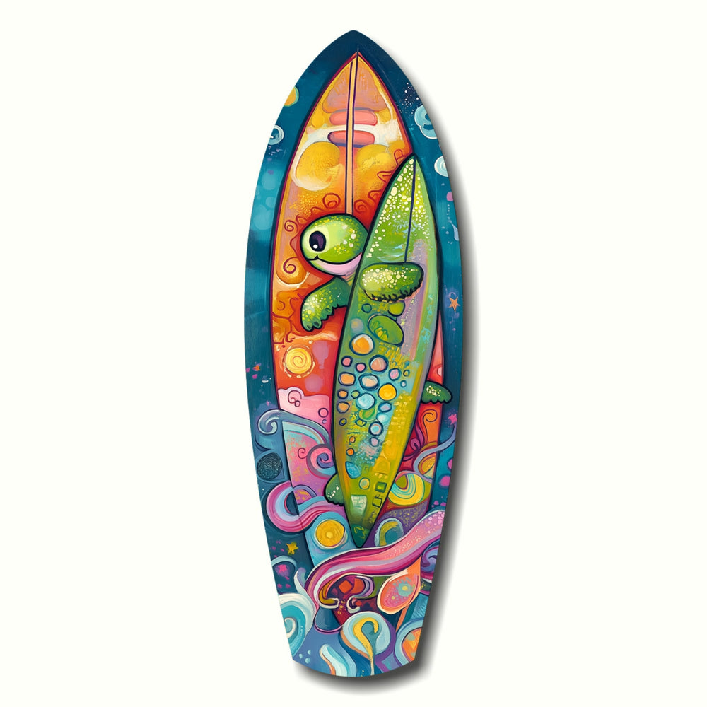 Surfer Caretta Glass Wall Art.