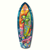 Surfer Caretta Glass Wall Art.
