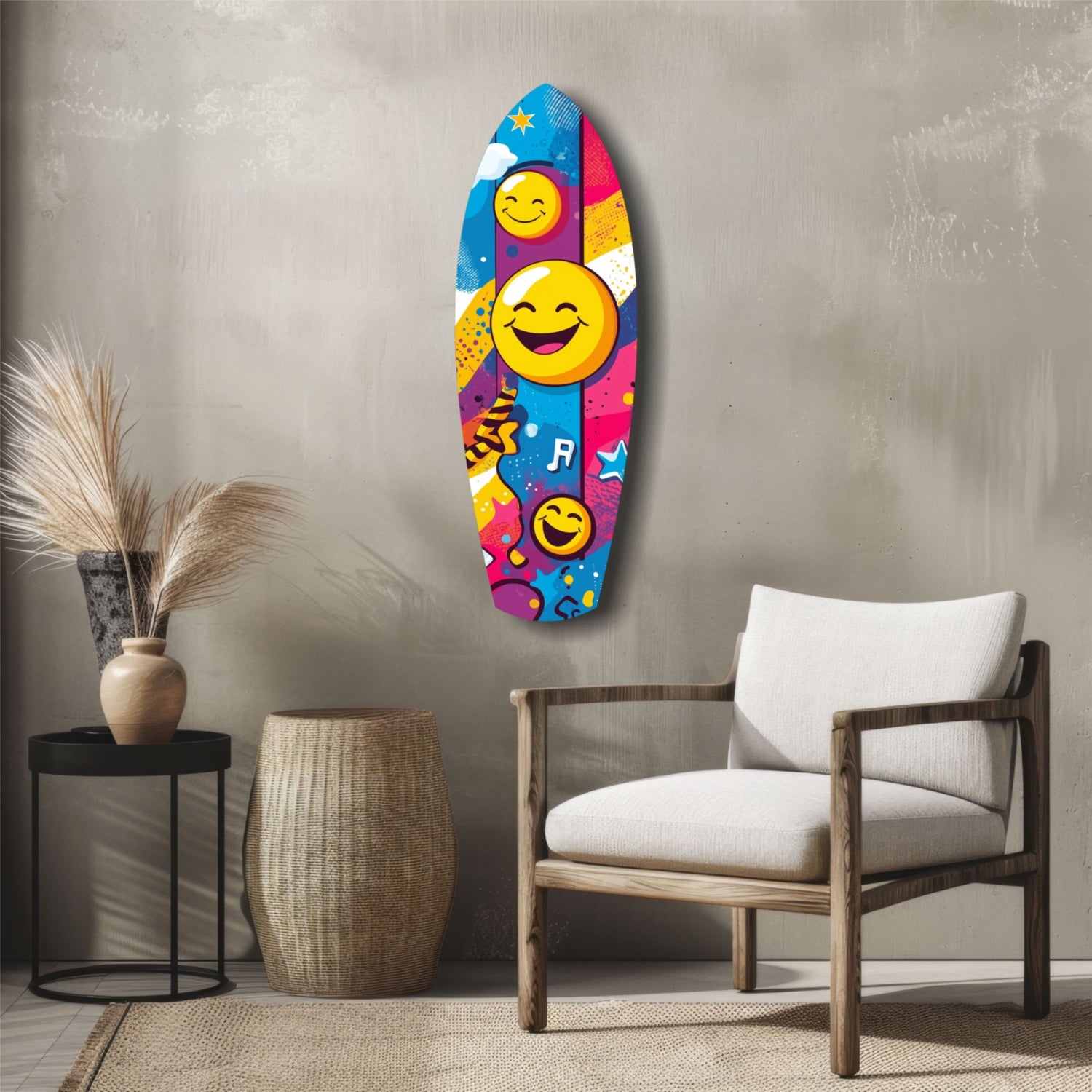 Smiley Glass Wall Art.