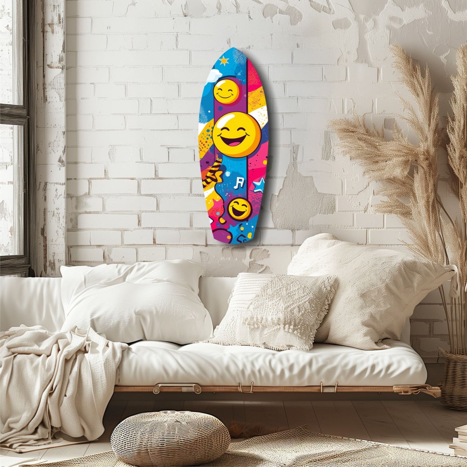 Smiley Glass Wall Art.