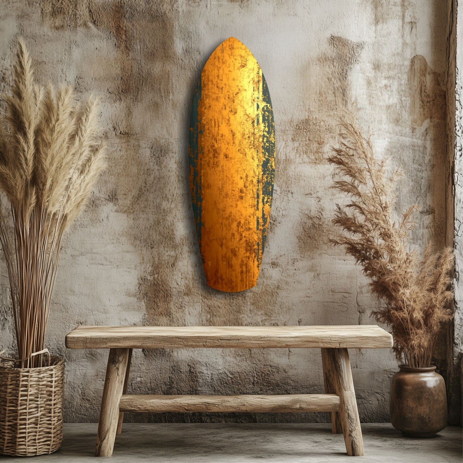 Golden Plate Glass Wall Art.