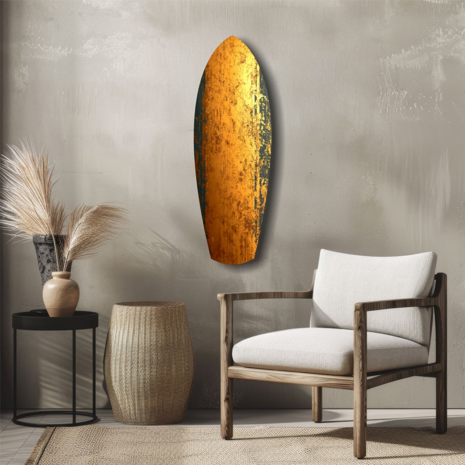 Golden Plate Glass Wall Art.